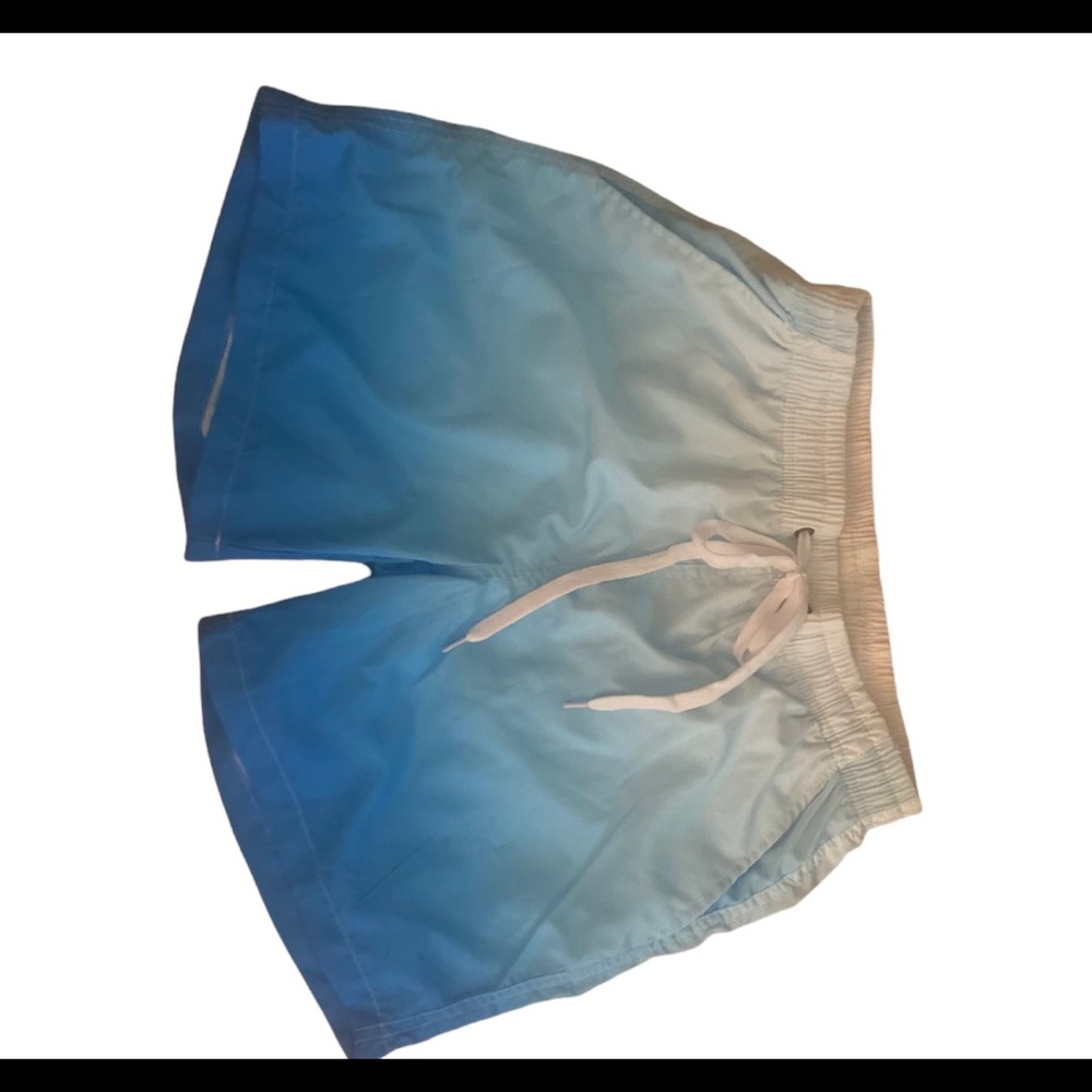 Blue men’s swimming trunks